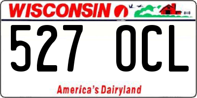 WI license plate 527OCL