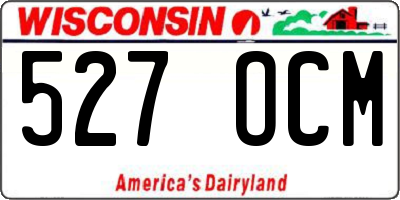 WI license plate 527OCM