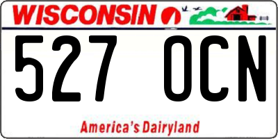 WI license plate 527OCN
