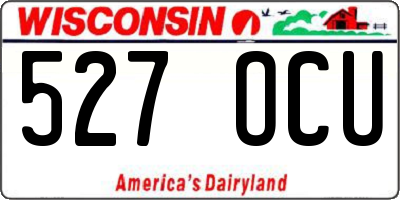 WI license plate 527OCU