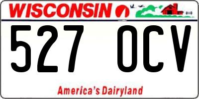 WI license plate 527OCV