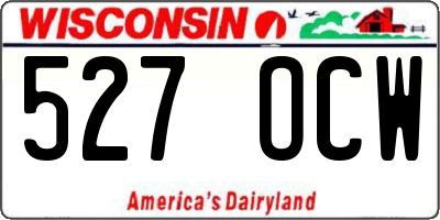 WI license plate 527OCW