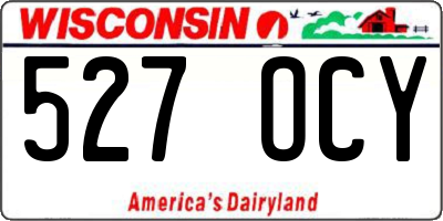 WI license plate 527OCY