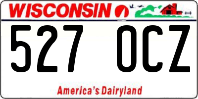 WI license plate 527OCZ