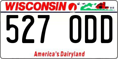 WI license plate 527ODD