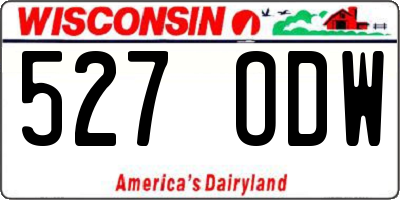 WI license plate 527ODW