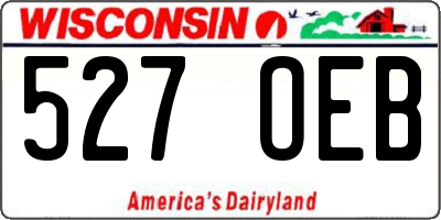 WI license plate 527OEB