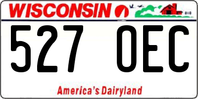 WI license plate 527OEC