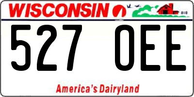 WI license plate 527OEE
