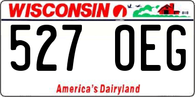 WI license plate 527OEG