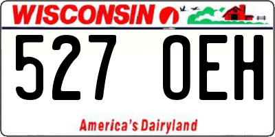 WI license plate 527OEH