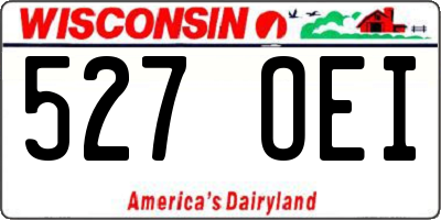 WI license plate 527OEI