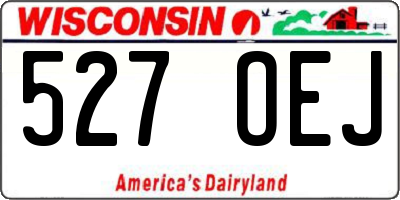 WI license plate 527OEJ