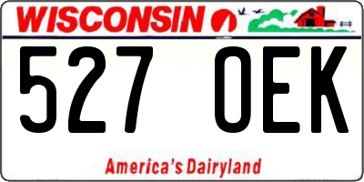 WI license plate 527OEK