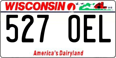 WI license plate 527OEL