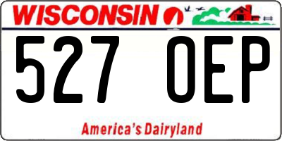 WI license plate 527OEP