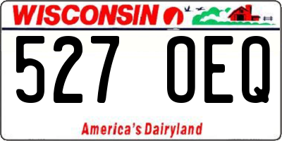 WI license plate 527OEQ