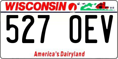 WI license plate 527OEV