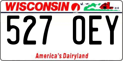 WI license plate 527OEY