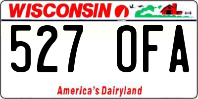 WI license plate 527OFA