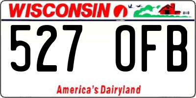WI license plate 527OFB