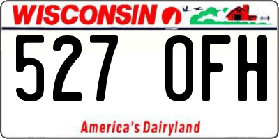 WI license plate 527OFH