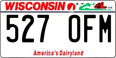 WI license plate 527OFM