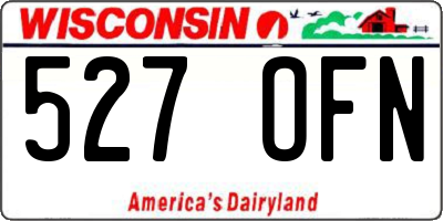 WI license plate 527OFN