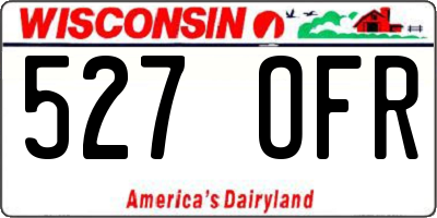 WI license plate 527OFR