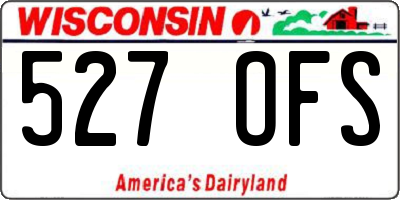 WI license plate 527OFS