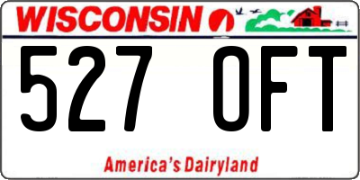 WI license plate 527OFT