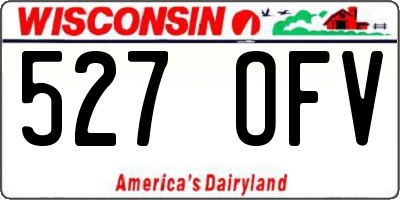 WI license plate 527OFV