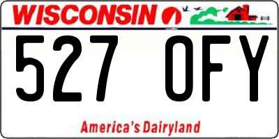 WI license plate 527OFY
