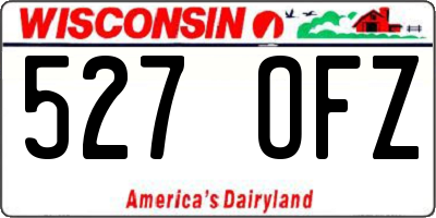 WI license plate 527OFZ
