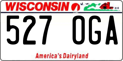WI license plate 527OGA
