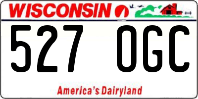 WI license plate 527OGC