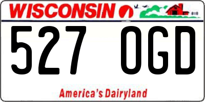 WI license plate 527OGD