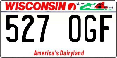 WI license plate 527OGF
