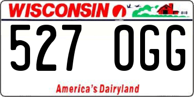 WI license plate 527OGG