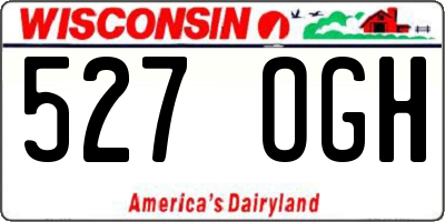 WI license plate 527OGH