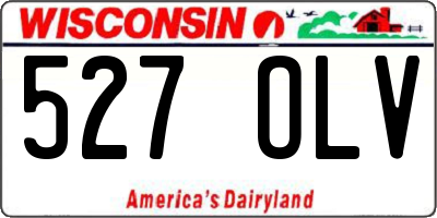 WI license plate 527OLV