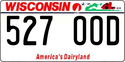 WI license plate 527OOD