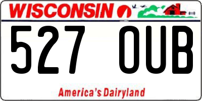 WI license plate 527OUB