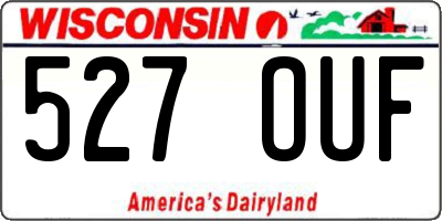 WI license plate 527OUF