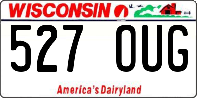 WI license plate 527OUG