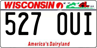 WI license plate 527OUI
