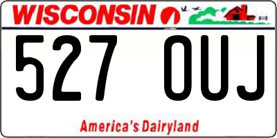WI license plate 527OUJ