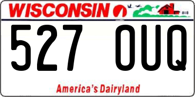 WI license plate 527OUQ