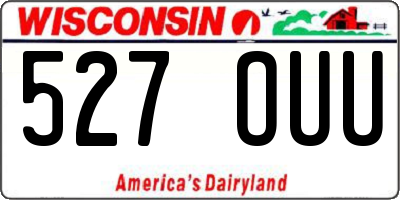 WI license plate 527OUU