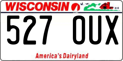WI license plate 527OUX